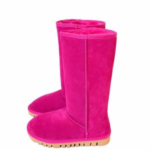 NEST FOOTWEAR Denali Suede Pull-On Boot/Fushia